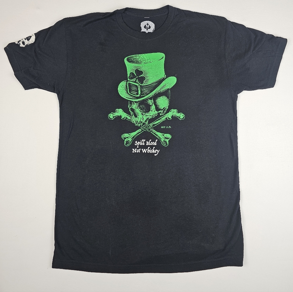 ZF Zulu Foxtrot Green St Patricks Day Irish Shirt M Spill Blood Not Whiskey